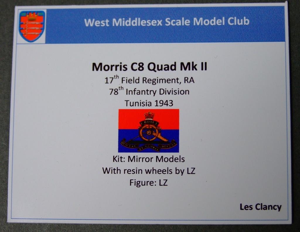 Morris C8 Quad Mk.II artillery tractor, 1:35