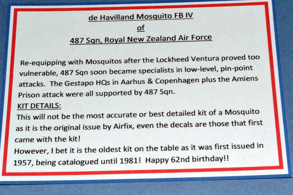 DH Mosquito FB iV, 487 Sqn RNZAF