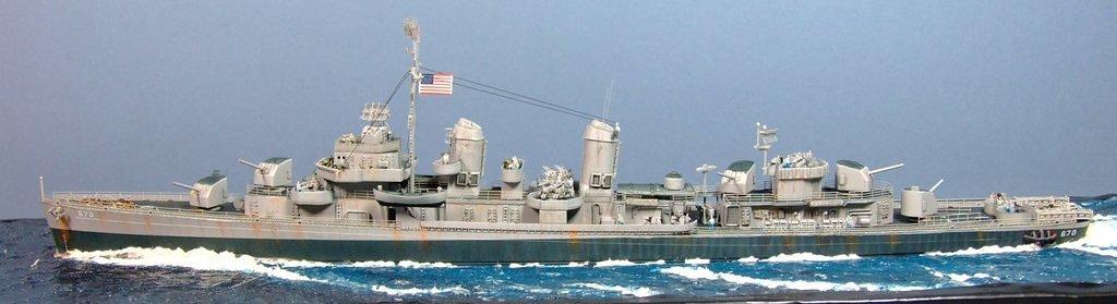 USS Dortch, DD670, Fletcher class destroyer, 1:144