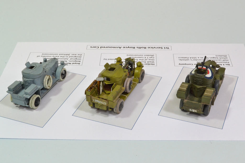 3 x Rolls Royce Armoured Cars, "The Service Rollers"