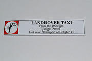 Landrover Taxi from Judge Dredd