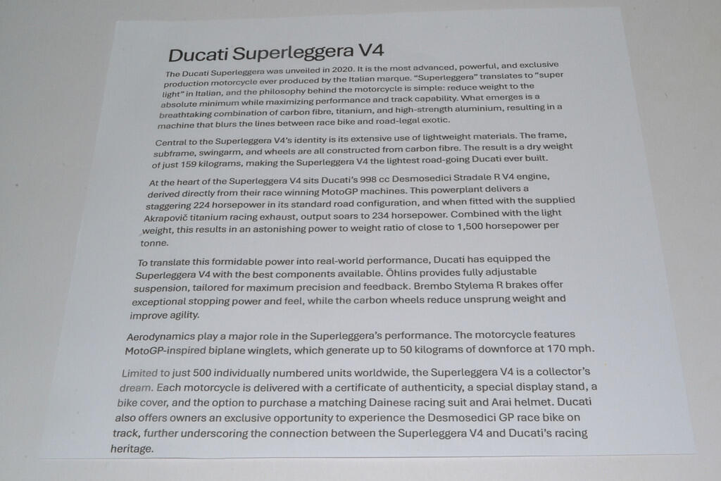 Ducati Superleggera V4