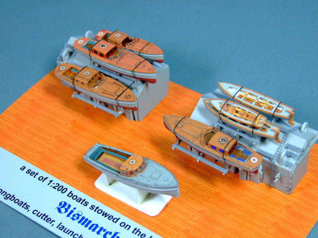 KMS Bismarck boats, 1:200