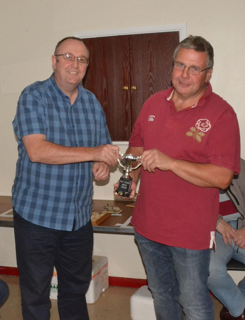 Simon receiving the Wattisham Anker Trophy