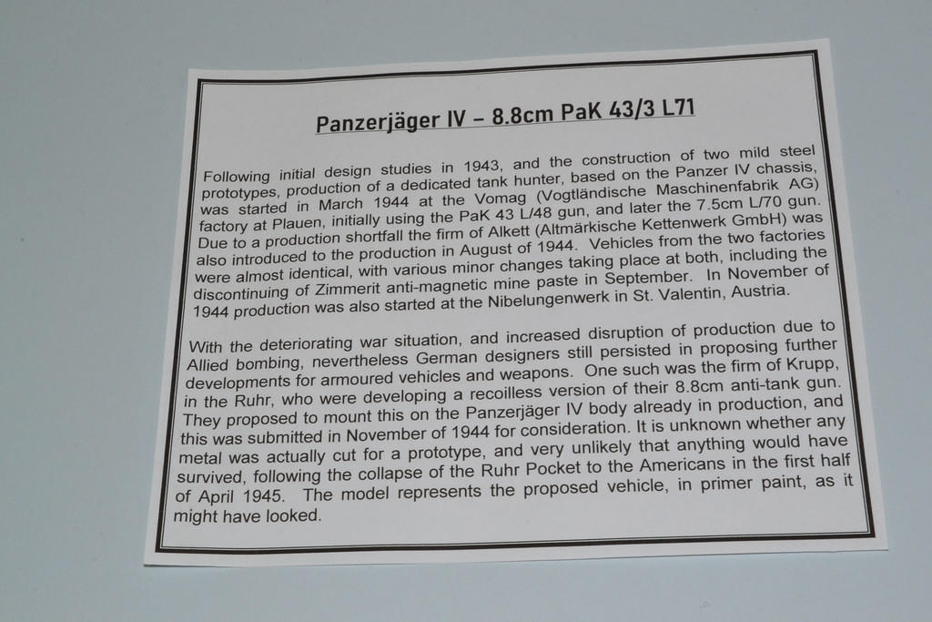 Panzerjager IV - 8,8cm PaK 43.3 L71