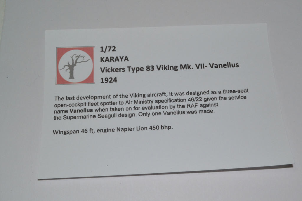 Karaya - Vickers VikingMk VII "Vanellis"