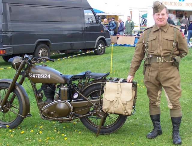 Rod “Otto” Ulrich and his Second World War despatch rider’s bike.