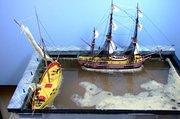 Corsair, 1:150 and HMS Bounty, 1:110