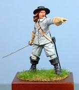 Officer, Okey's Dragoons,  Naseby, 1645, 54mm