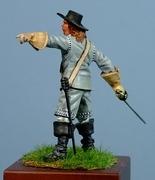 Officer, Okey's Dragoons,  Naseby, 1645, 54mm