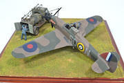 RAF Gravesend Diorama, 501 Sqn Hurricane Refuelling, Airfix Albion + Hasegawa Hurricane